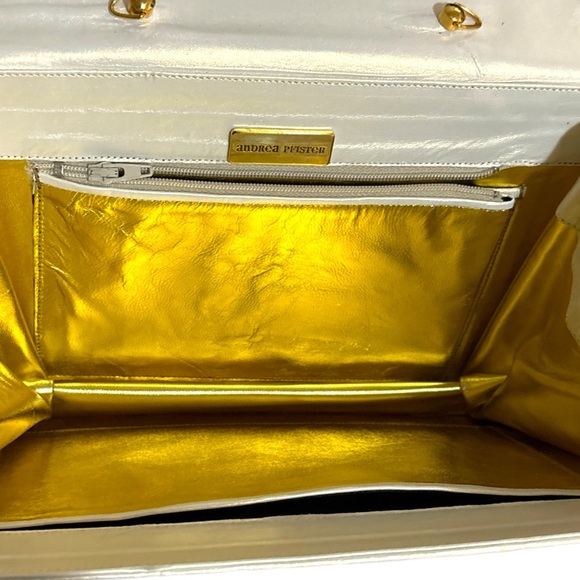 Vintage Andrea Pfister Snakeskin Embossed Leather Clutch - Picture 11 of 14